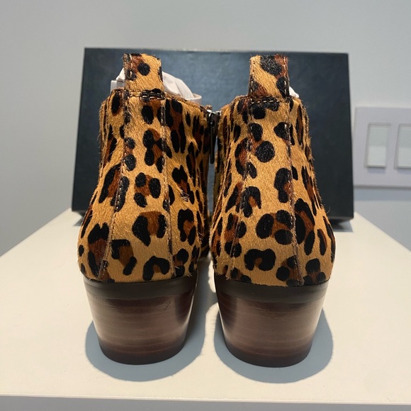 J. Crew Factory Sawyer Calf Hair Leopard Ankle Boots - Picture 6 of 7